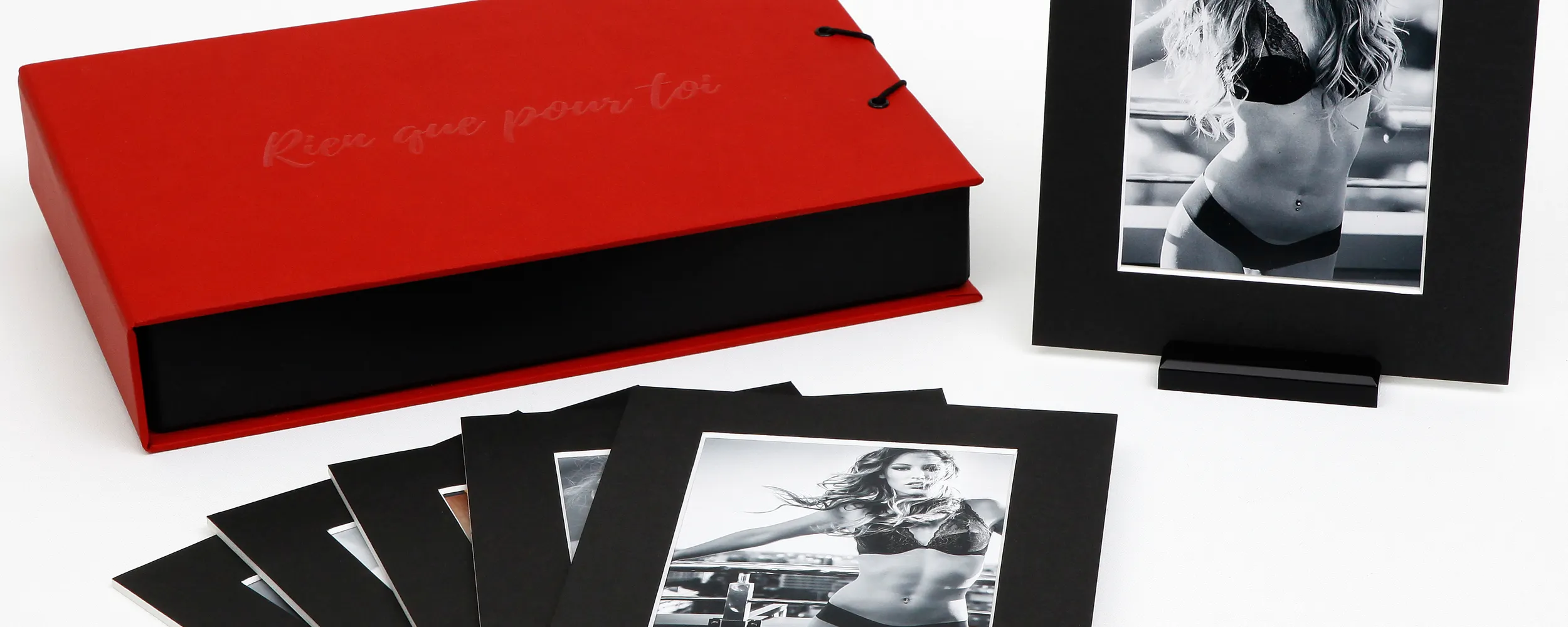 Caja Cartón Boudoir Passepartout 15x20cm + Apartado USB