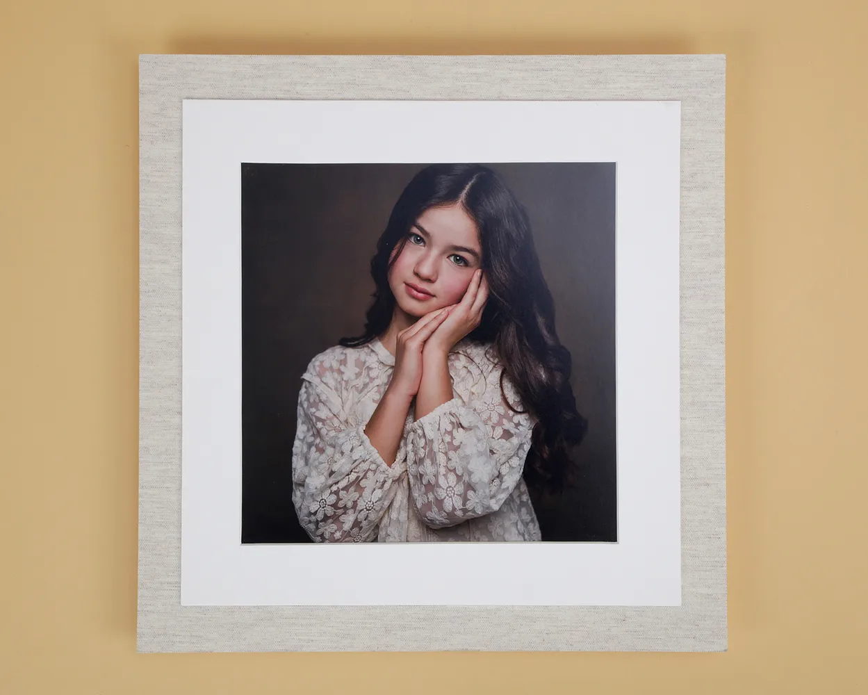 Cuadro passe-partout y textura