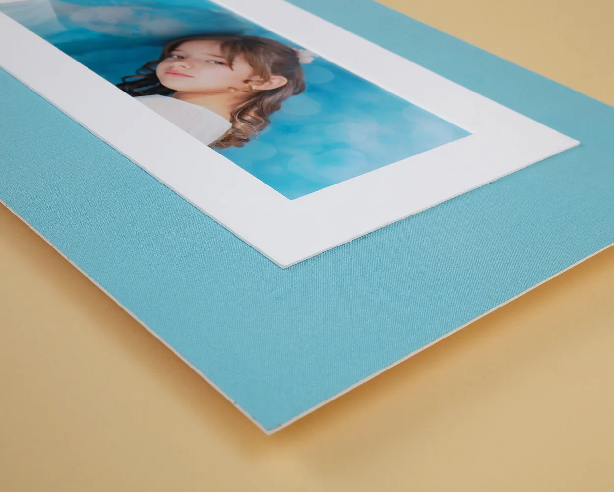 Cuadro passe-partout y textura