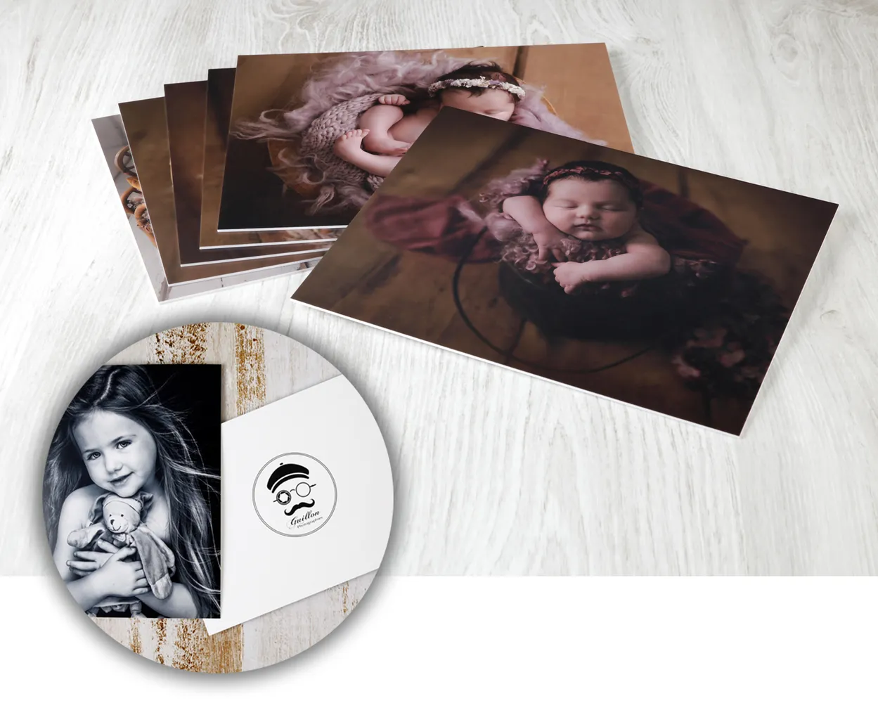 Foto sobre cartón grueso + Logo