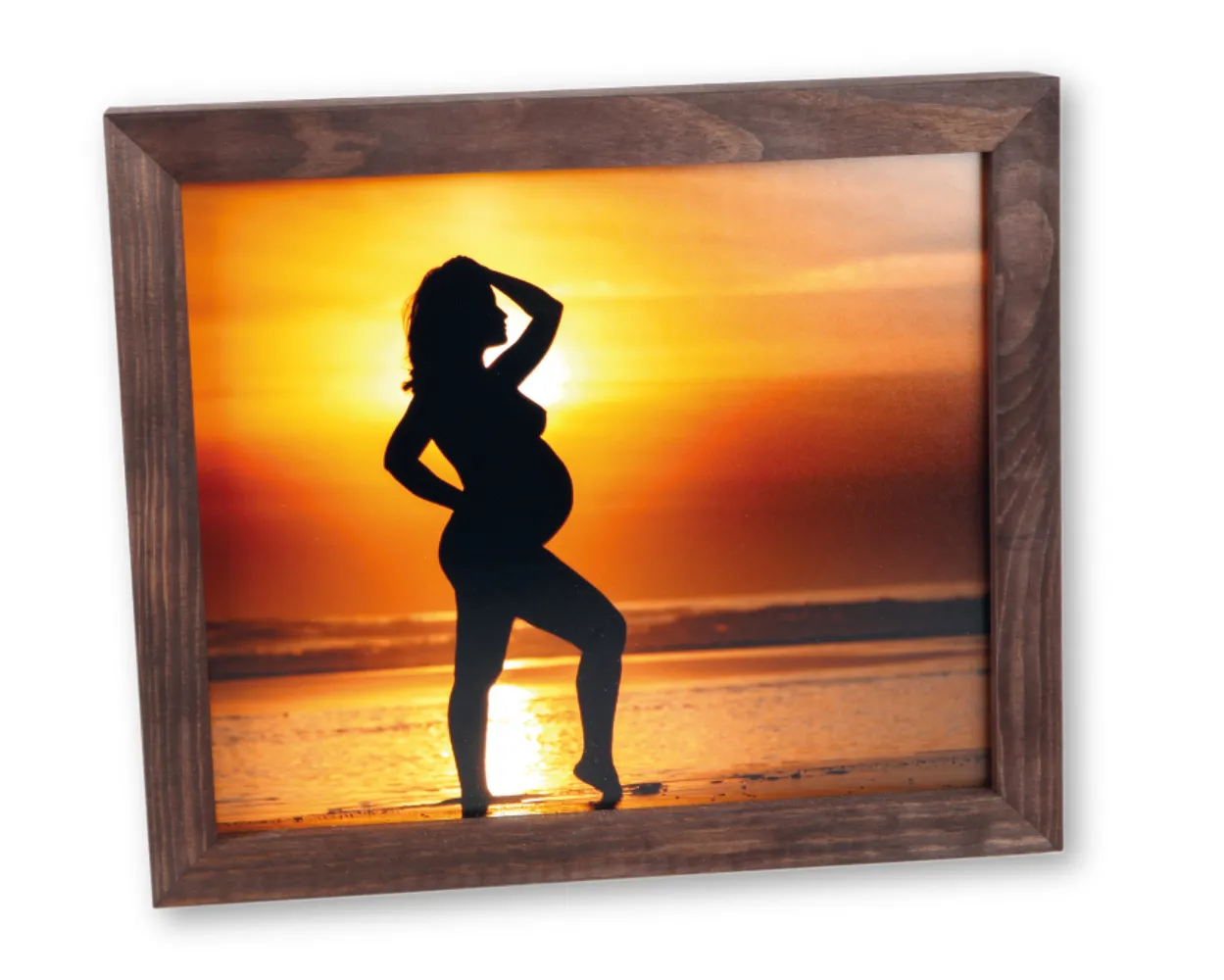 Caja madera marco<br>Fotos sobre cartulina rigida