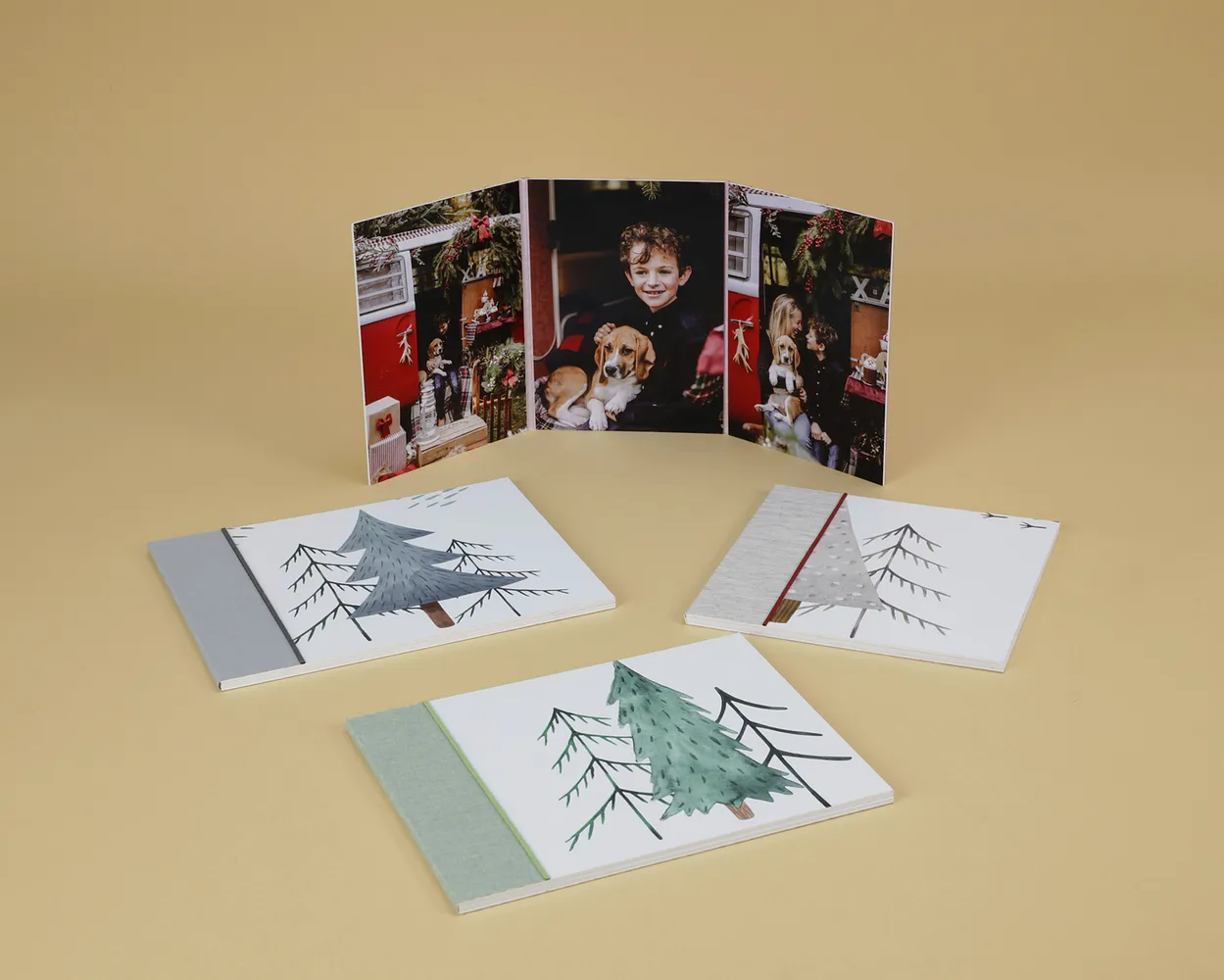 Christmas Acordeón Foto Árbol