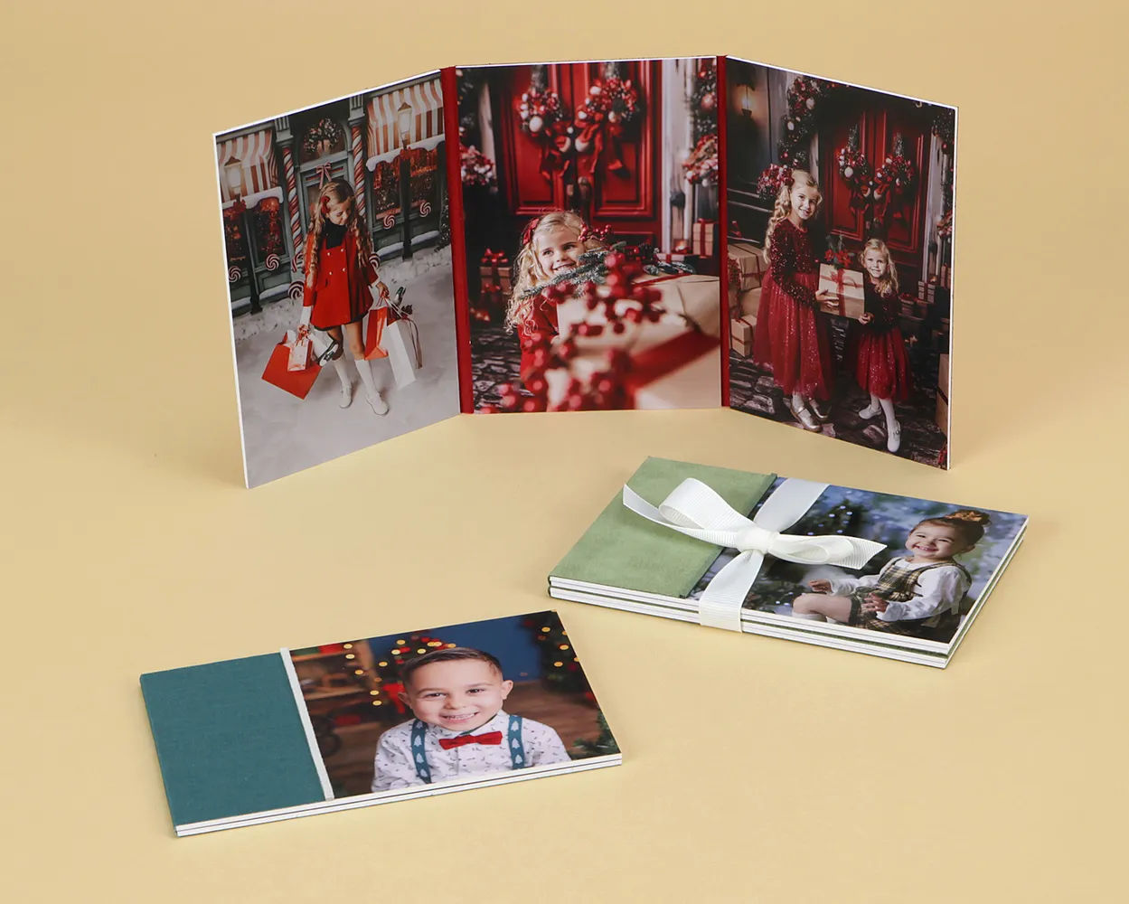 Christmas Dípticos Trípticos y Cuadrípticos con Textura