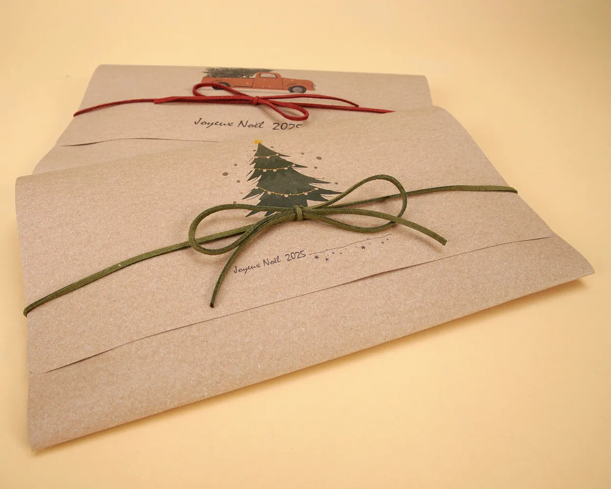 Christmas Sobres piel reciclada